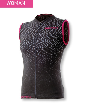 Koszulka rowerowa Soffio Lady Tank bez rekawków z pełnym suwakiem